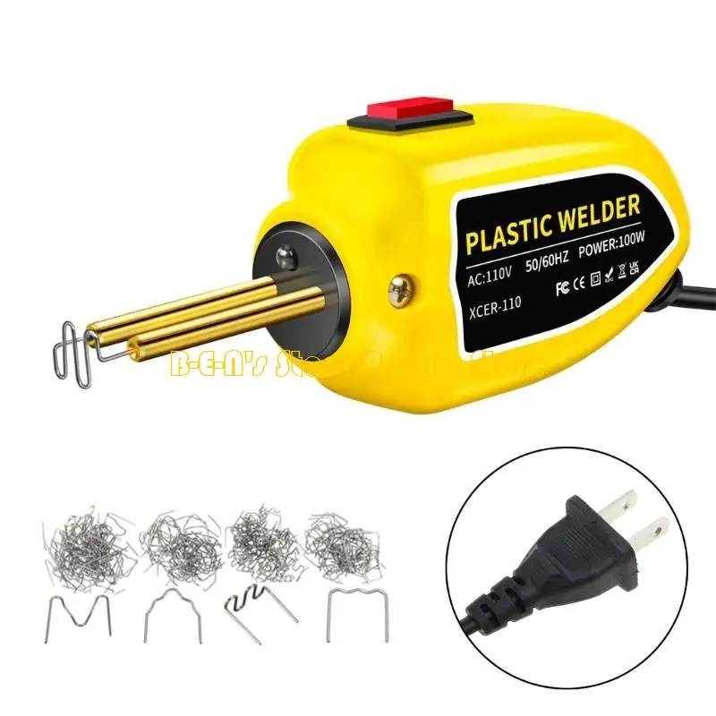 Y1AD Convenient Plastic Welding Kits Fast Heats Up,100pcs Hot Staple Fast and Precise