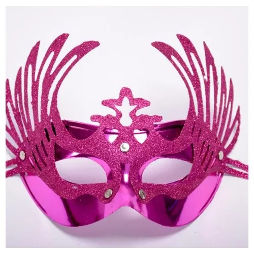 Sable Deer Model Fuchsia Color Venetian Christmas Party Mask