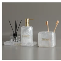 Pearly Transparent Bathroom Accessories Set 9