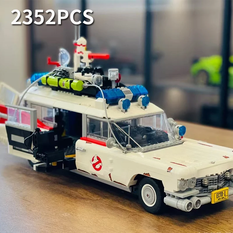 

2352 PCS Ecto-1 Building Blocks Car Model Moc Compatible 10274 Display Bricks for Kids Adults Toys Halloween Christmas Gifts