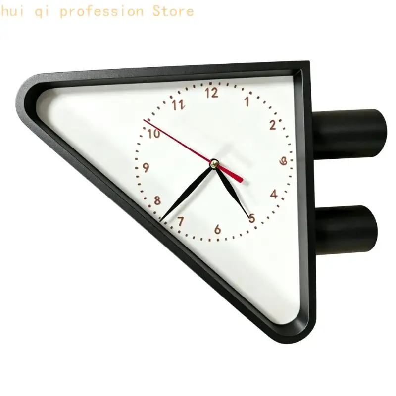 Dekorative seitlich montierte Wanduhr, doppelseitige Vintage-inspirierte Zeitanzeige für Durchgänge, Bars und Cafés H8WE – Detail 7