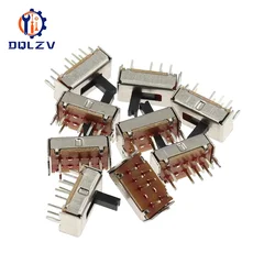 SS23D07 SS23D07VG5 8 PINS 3 Position 2P3T Toggle Switch Double Vertical Sliding Handle High 5mm