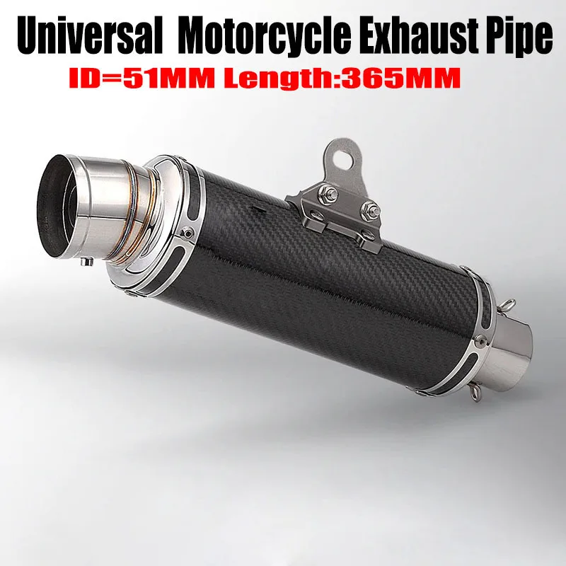 

Universal Motorcycle Exhaust Muffler with DB Killer 51MM for Z400 NINJA250 MT03 GPR150 c29 R1 CBR650 XMAX PCX125 150 ADV350 Z900