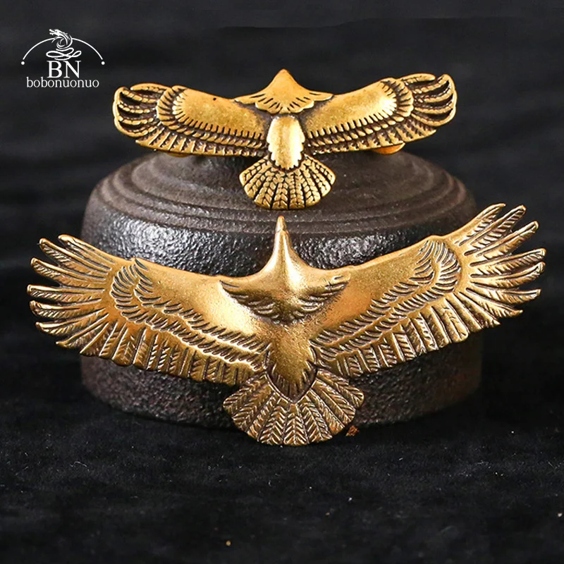 Pure Brass Eagle Wing Missile Screw Rivet Button DIY Leather Bag Wallet Chains Garment Decorations Punk Vintage Buckle Connector