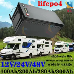 12V 24V 48V 100Ah 200Ah 280Ah 300Ah 400Ah LiFePo4 Battery Lithium Iron Phosphate Batteries For Solar Boat inverter Golf Cart