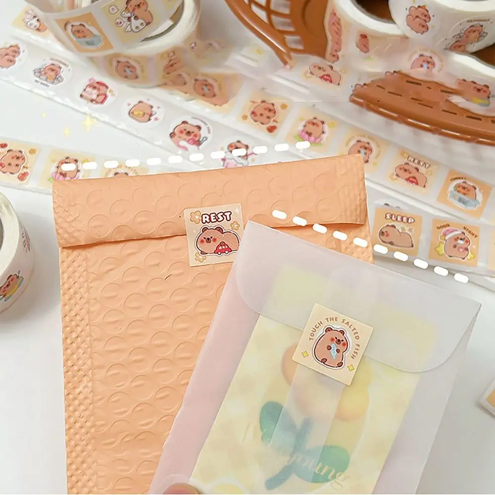 Cute Capybara Sealing Sticker Self-adhesive Sticker DIY Decorative Sticker Multifunctional Cartoon Adhesive Paper Student