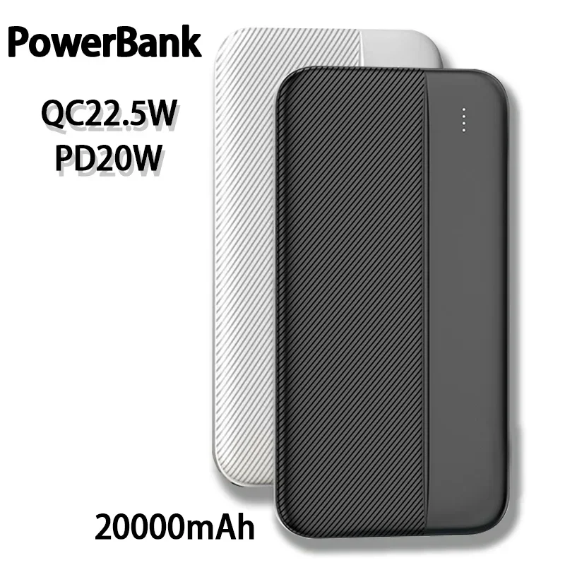 PD20W Carregador de Telefone Portátil, Power Bank, 20000mAh, QC22.5 W, 10000 mAh, Bateria Externa, Carregamento Rápido para iPhone 13, 15, Xiaomi, Huawei
