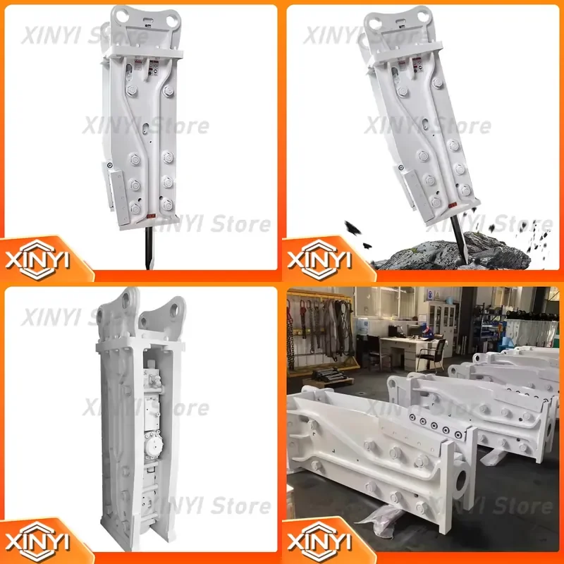 MTTOYO Blue Hydraulic Breaker High Efficiency Rock Cutting Tool 0.8-55 Ton Excavator 1 Year Warranty 2000 kg, Weight Tested