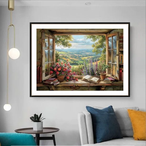 

Новинка 2024 года, рукоделие, набор для вышивки крестиком «сделай сам», вышивка крестиком на окно, дерево, картина, декоративный подарок для комнаты для начинающих