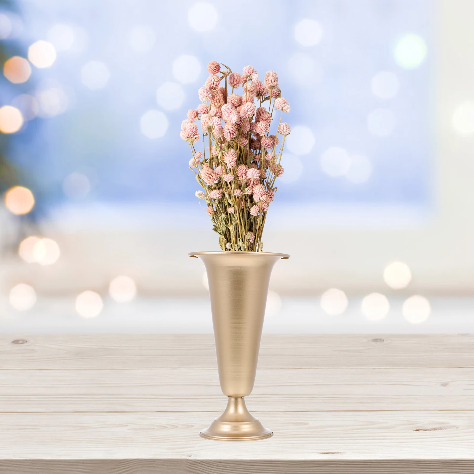 

Gold Iron Flower Arrangement Vase Creative Desktop Decor Flower Holder Wedding Party Home Decoration Floral Arrangement Vase