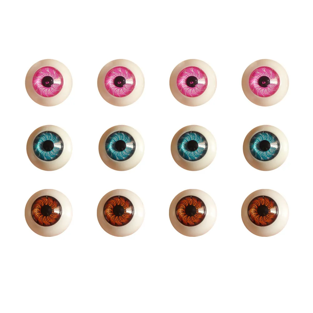 

30Pcs Simulated Round Cartoon Fake Eye Balls Premium Resin DIY Lovely for Handmade Crafts Kids Classroom