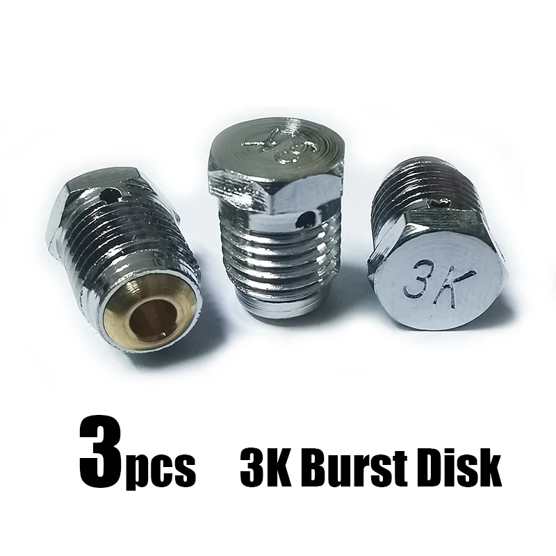 3 Stück HPA Druckluft CO2 Tank Regler Ventil Burst Safty Disk Disc 1,8 K, 3 K, 5 K, 7,5 K Zylinder Flasche – Detail 10