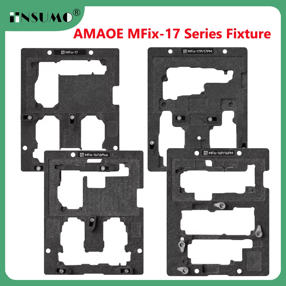 AMAOE MFix Middle Layer BGA Tin Planting for iPhone 17 Pro Max 16Plus Cellphone Motherboard PCB CPU Repair Tinning Platform