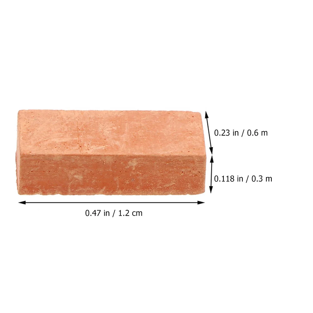 

100pcs Simulation Bricks Miniature Brick Sand Table Diy Mini Bricks Decorative Landscaping Micro Landscape Wall Brick Fake