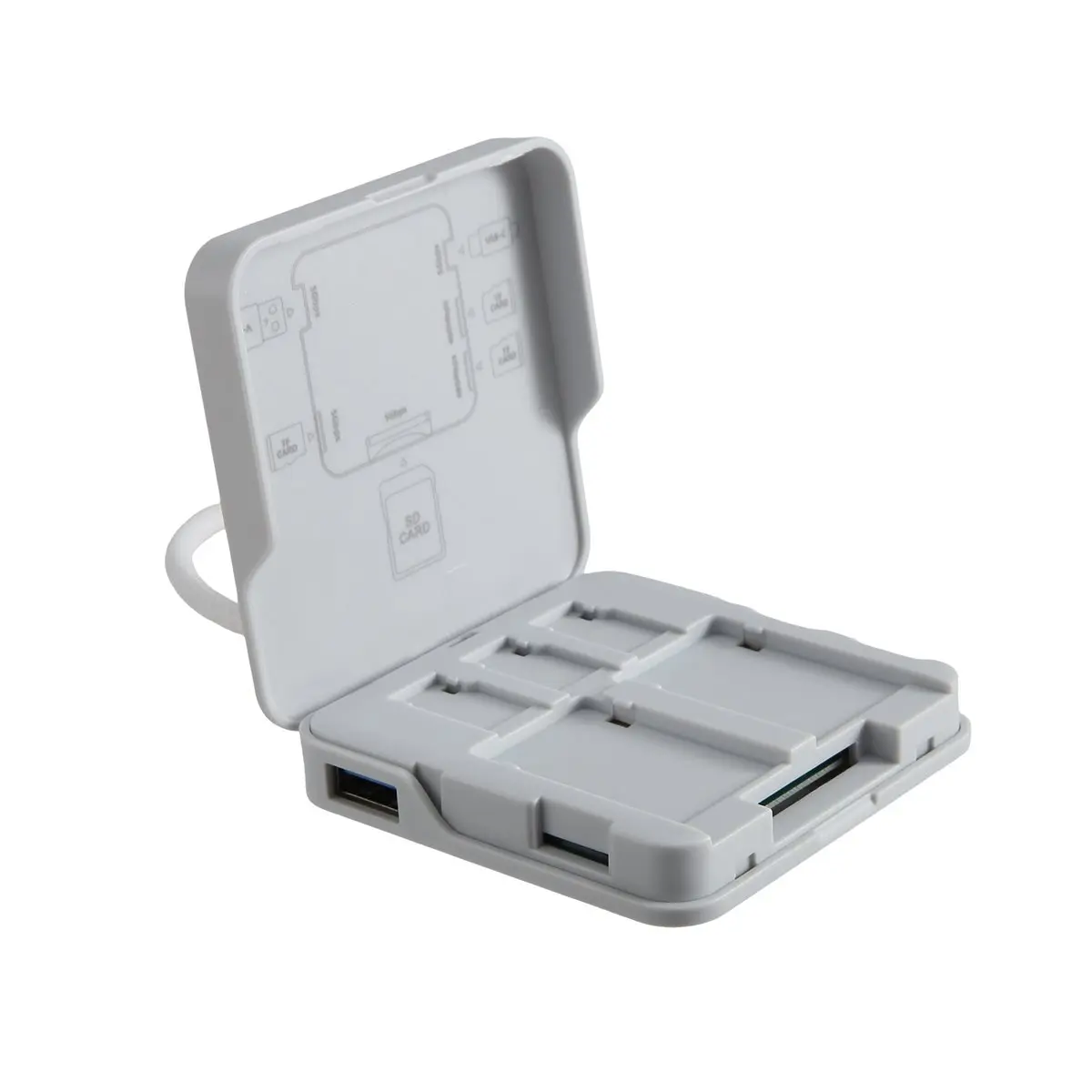 5 Slot Portable USB/Type-C3.0 Memory Card Case High-Speed SD TF Card Holder Storage Box for SD/TF Card