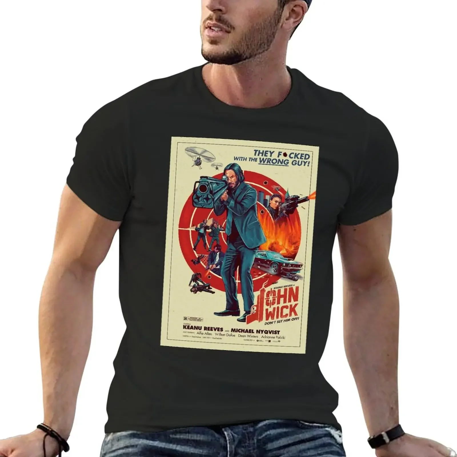 

New John wick the movies T-Shirt Blouse rapper graphic tees hippie clothes vintage t shirts mens shirts graphic tee