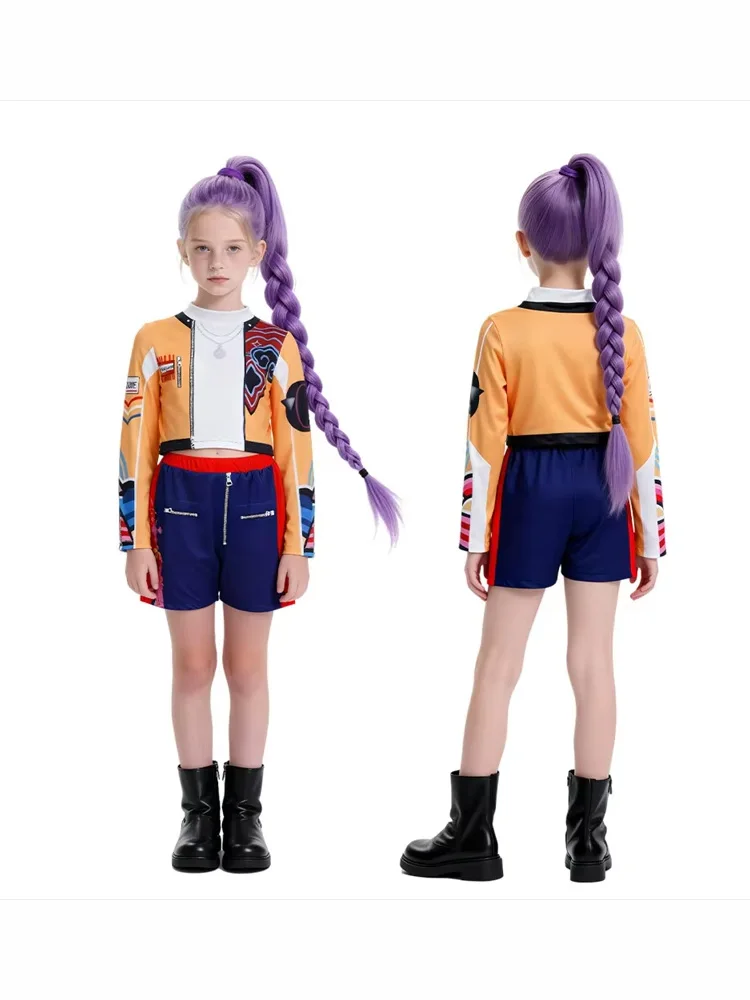 Meisjeskleding Sets Kinderen Cartoon Cosplay Suits Kids K-Pop Stage Performance 2 Stuks Meisjes Film Rollenspel Kostuum outfits - afbeelding 2