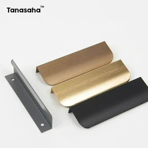 Tiradores ocultos para armarios de cocina, tiradores para cajones, tiradores de aleación de aluminio para muebles, tiradores largos para muebles