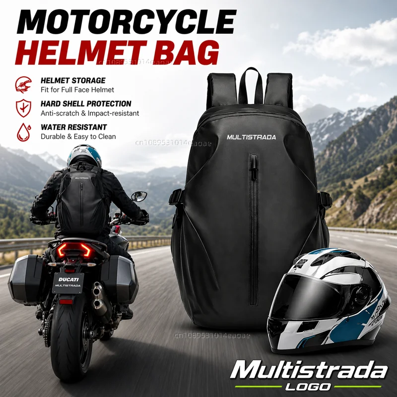 

Knight Backpack Motorcycle Helmet Bag Travel Equipment Waterproof Large Capacity For DUCATI Multistrada 950 1100 1260 1200 S GT