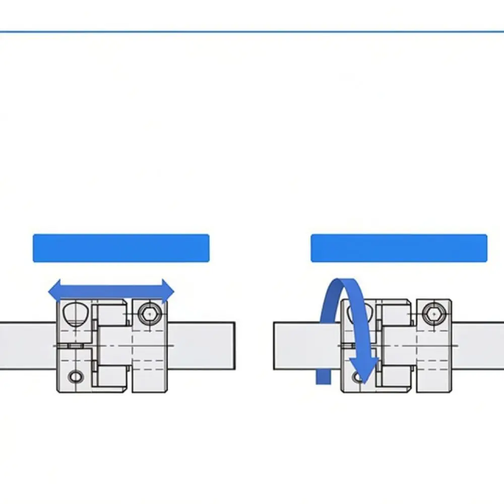 Aluminum Alloy Shaft Coupler Zero Backlash Double Diaphragm Connector For CNC Screw Module Motor Drive Assembly