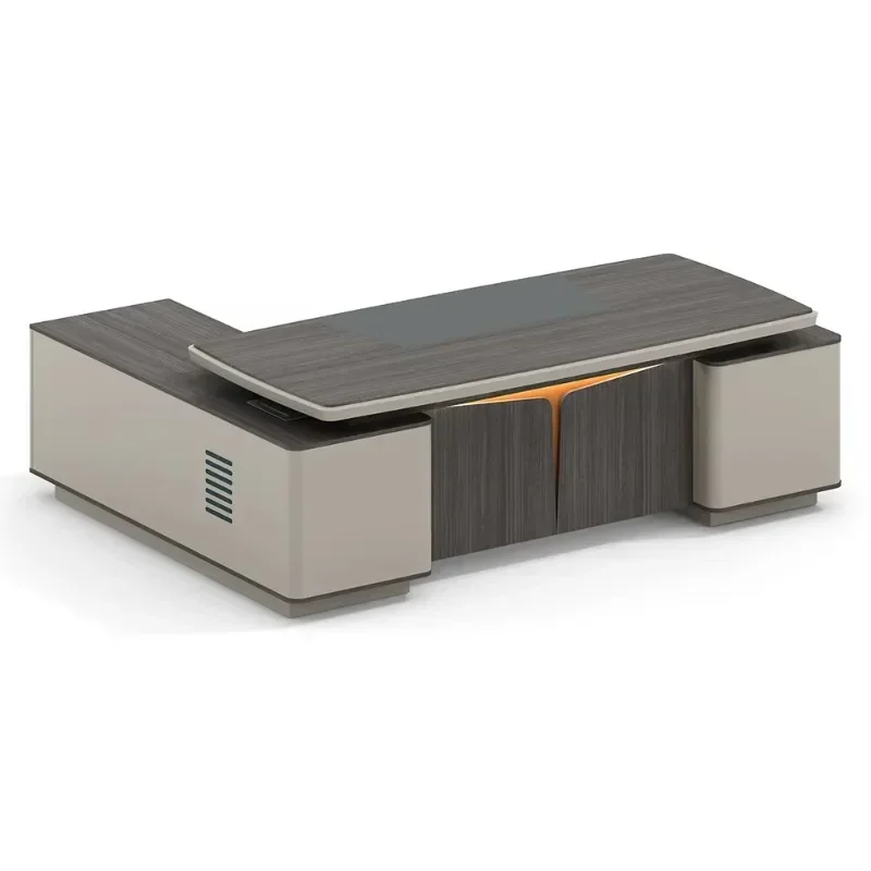 Modern Simple And Cheap Factory Direct Sales Executive Office Furniture Wireless Charging Modular CEO Wooden Chairman Desk