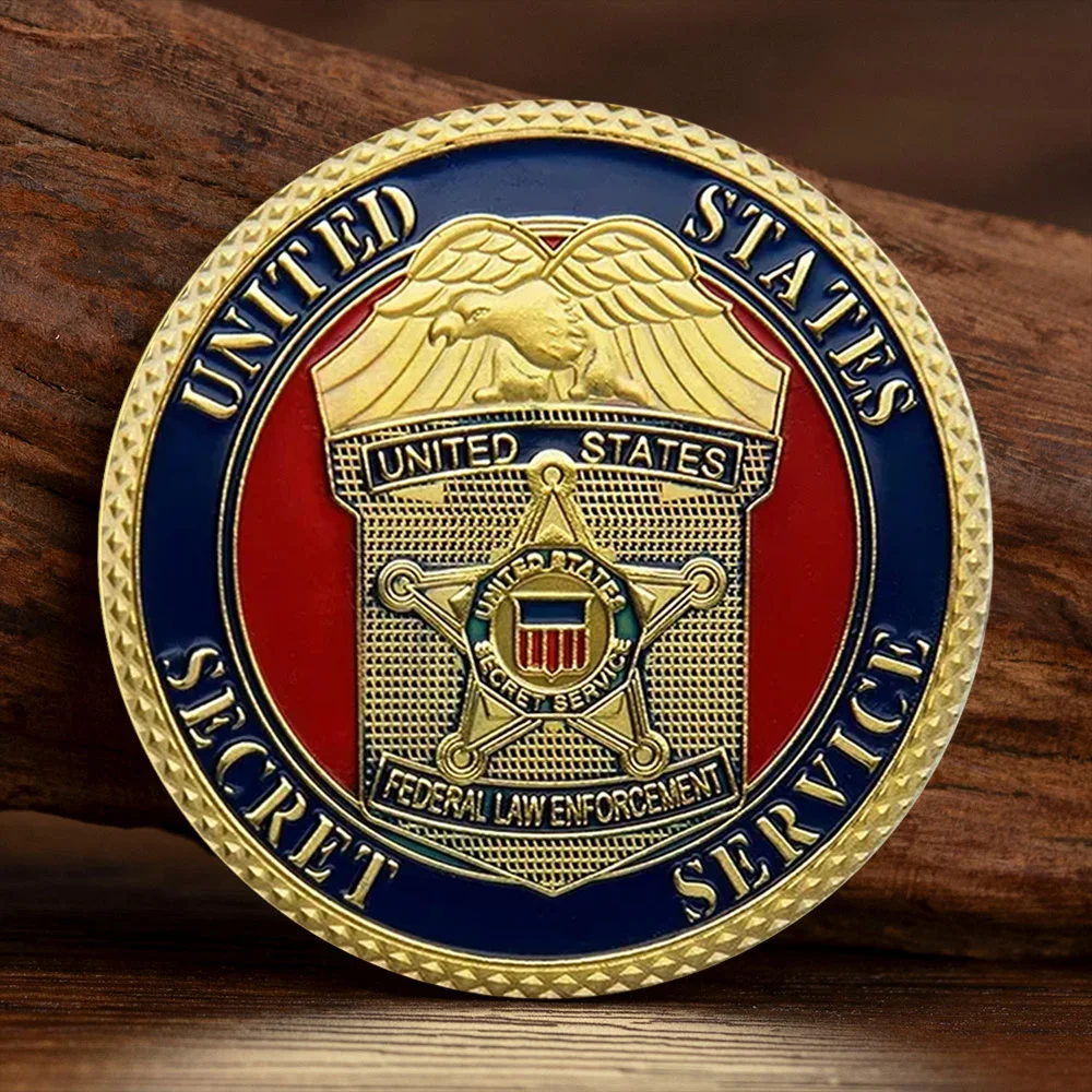 U.S. Secret Service Gold-Plated Souvenir Coins Military Medals Intelligence Agency Commemorative Coin