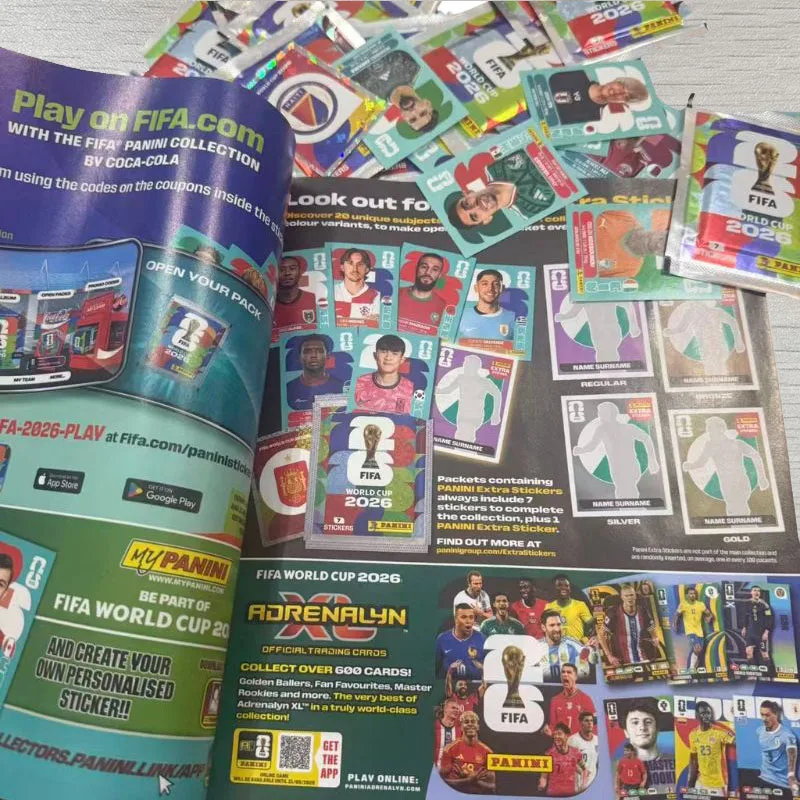 FIFA World Cup 2026@ Panini Sticker Album Kit Sports Collectible Trading Cards Football Star Stickers for Soccer Fans Collection