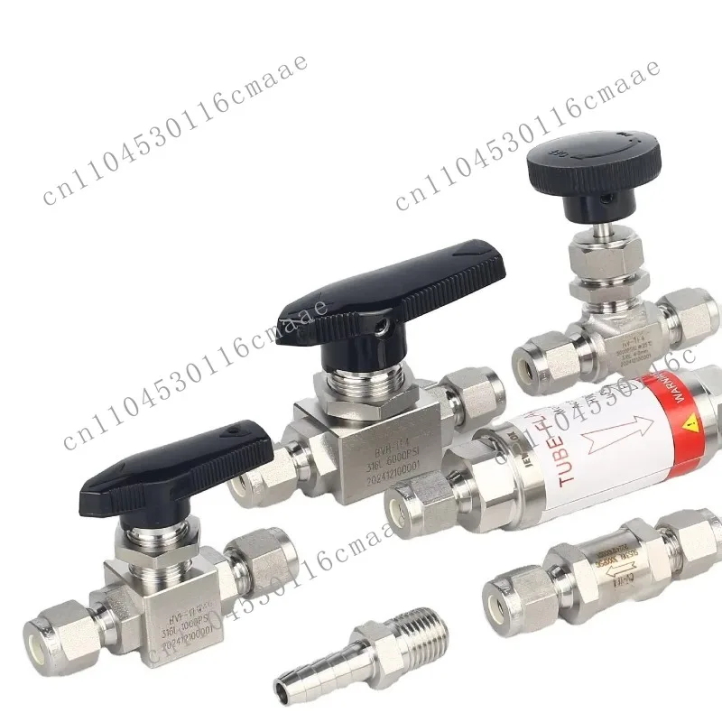 High Purity Manual Gas 6000 PSIG 316L Stainless Steel 2-way Ball Valve 43 Series 1.4 Cv 1/4