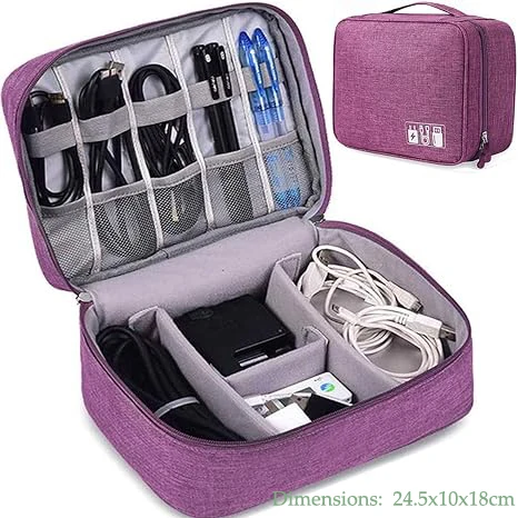 Draagbare reiskabel organizer case kabel opbergtas waterdichte digitale elektronische accessoires organizer voor USB-oplader plug