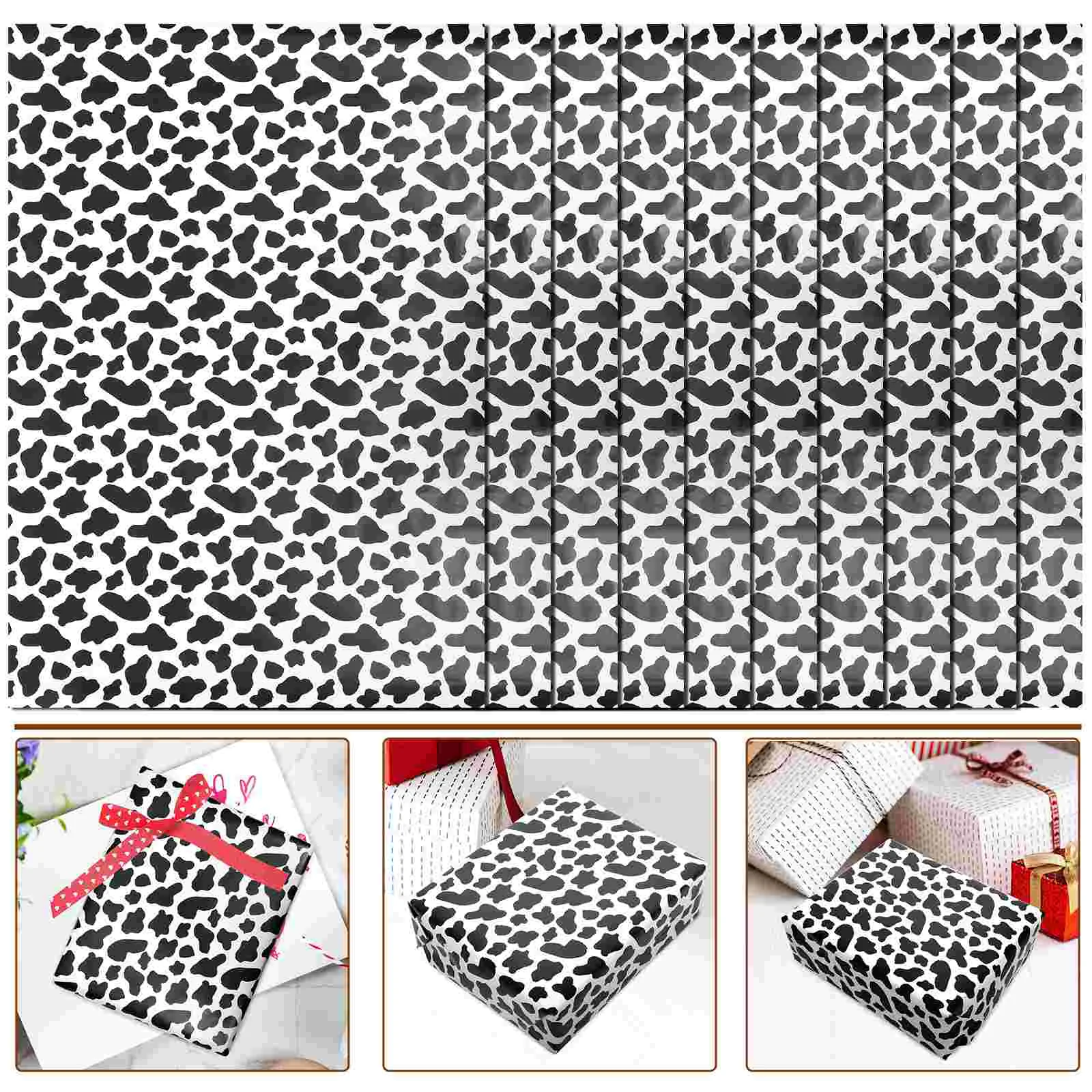 10 Pcs Wrapping Paper Bulk Toilet by The Case Tissue for Gift Leopard Print Gifts Decor Festival Cake Box Decorate Baby