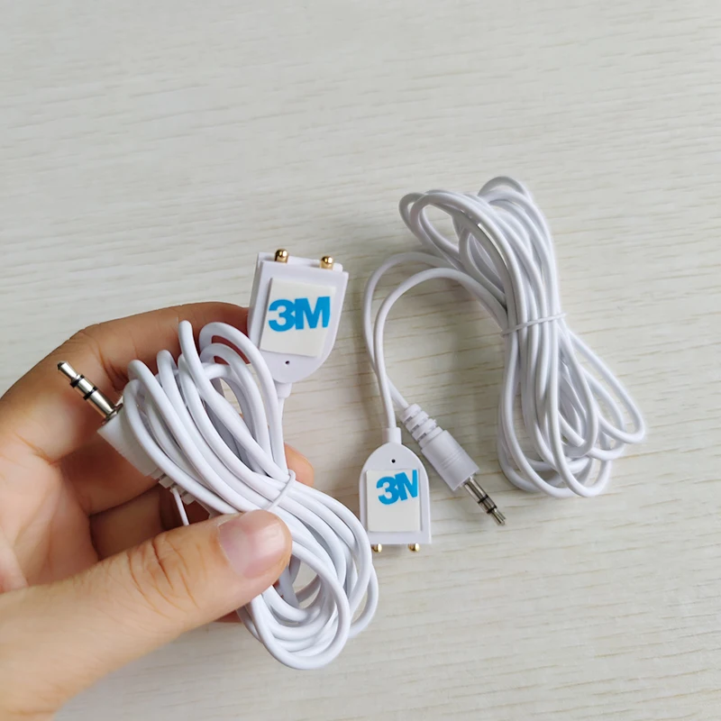 1/2/5 قطعة 3.5 مللي متر جاك 2- متر السلكية استشعار تسرب المياه سلك اثنين من التحقيق الحساسة وملصقات بمادة لاصقة ذاتية للكشف عن التسرب #4