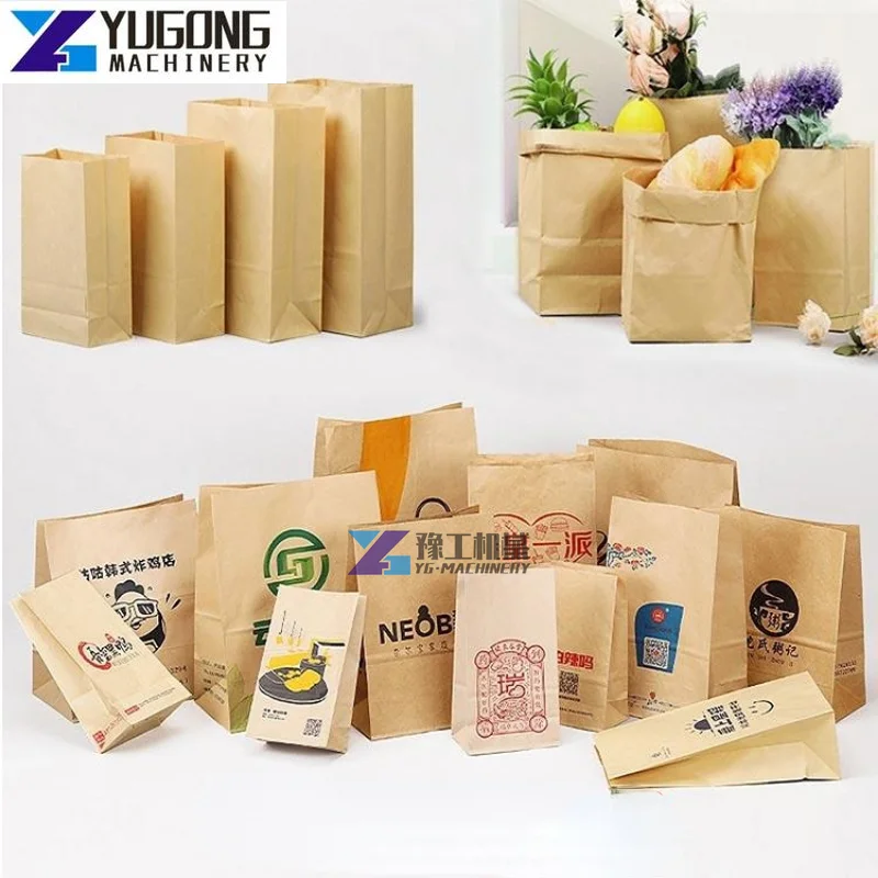 YG Cheap Paper Bag Manual Machine Making Kraft Paper Bags Making Machine Mechanical Square Bottom Kraft Paper Bag Making Machine