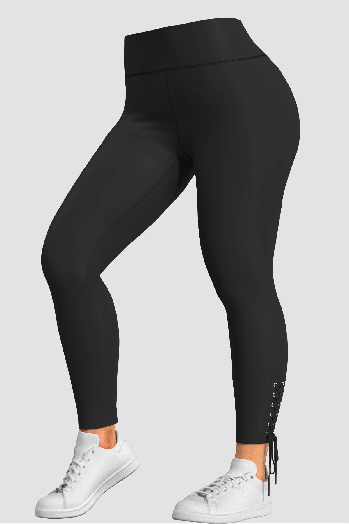 Legginsy damskie Plus Size wysoki stan jednolity kolor podstawowe spodnie do spodni obcisłe na co dzień sportowe spodnie do jogi wysokie legginsy