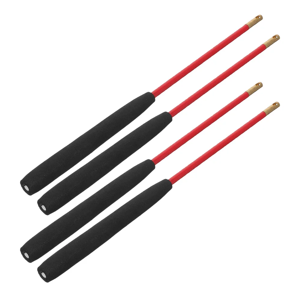 

2 пары китайских палочек Yoyo Diabolo из твердого стекловолокна, медной головки, противоскользящая ручка, набор ручных палочек Diabolo с отверстием для веревки