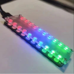 LED Induction Amplifier Spectrum Audio Level MeterLEDIndicator Flash Melody Light Audio Companion Multi-Color Optional