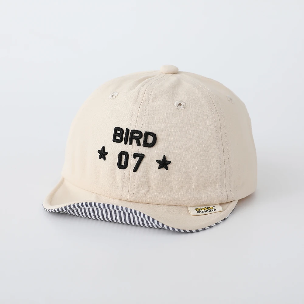 Simple embroidery digital 07 star soft brim baseball cap for children, casual outdoor, versatile sun protection hat view 5
