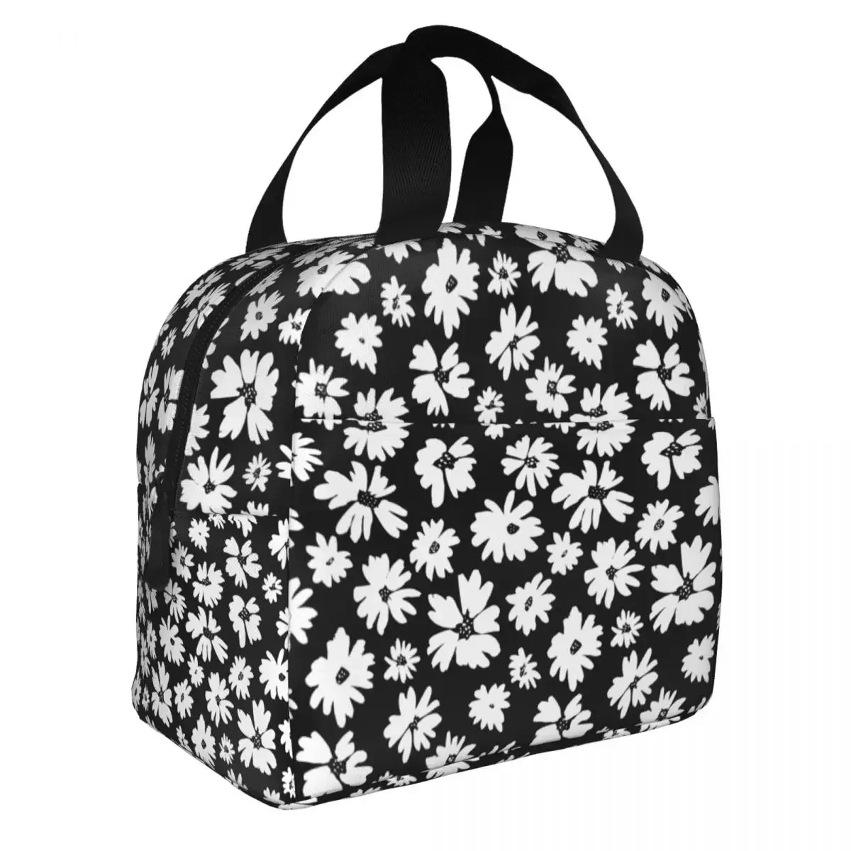 Lunch Bag for Women Kids Flower Insulated Cooler Portable Work Oxford Lunch Box Handbags