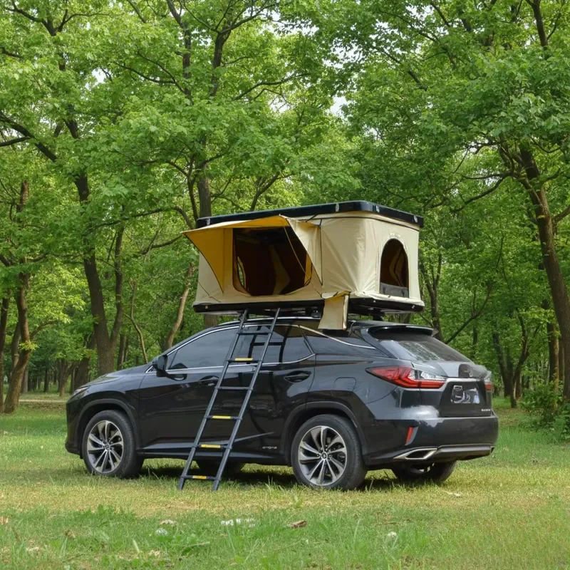 High Quality OEM ABS Aluminum Hard Shell Roof Top Tent Box Oxford Double Layer Four-season Waterproof Quick Automatic Opening