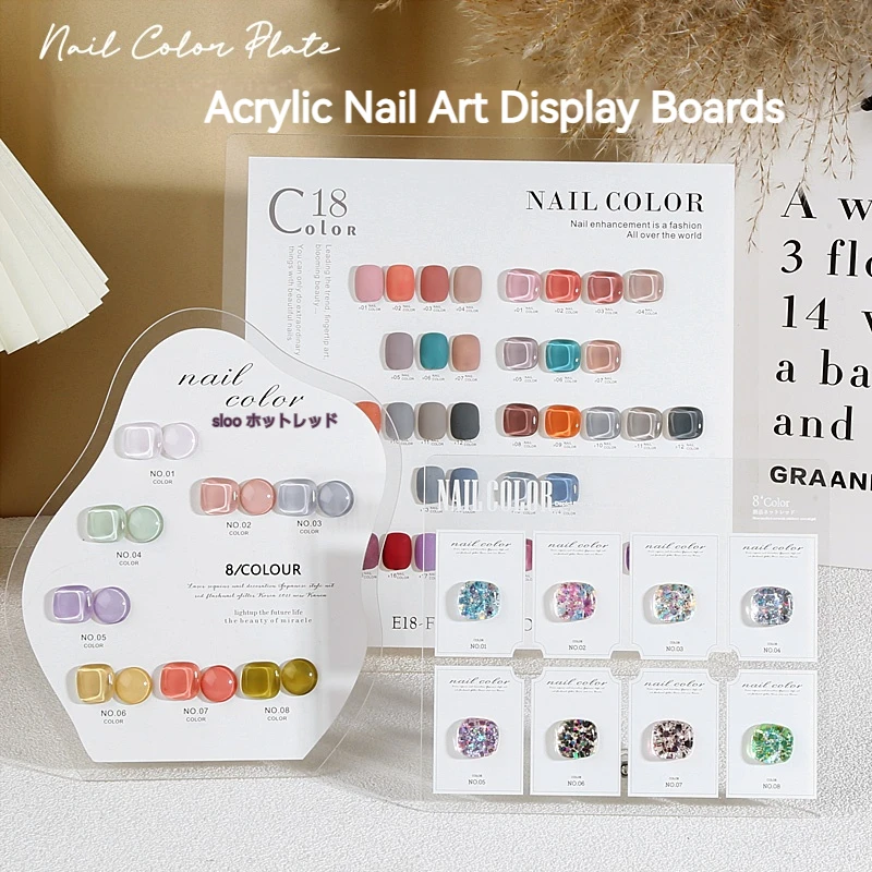 New Nail Color Display Board False Nail Tips Display Stand Acrylic Gel Polish Rack Colors Showing Shelf Manicure Tools