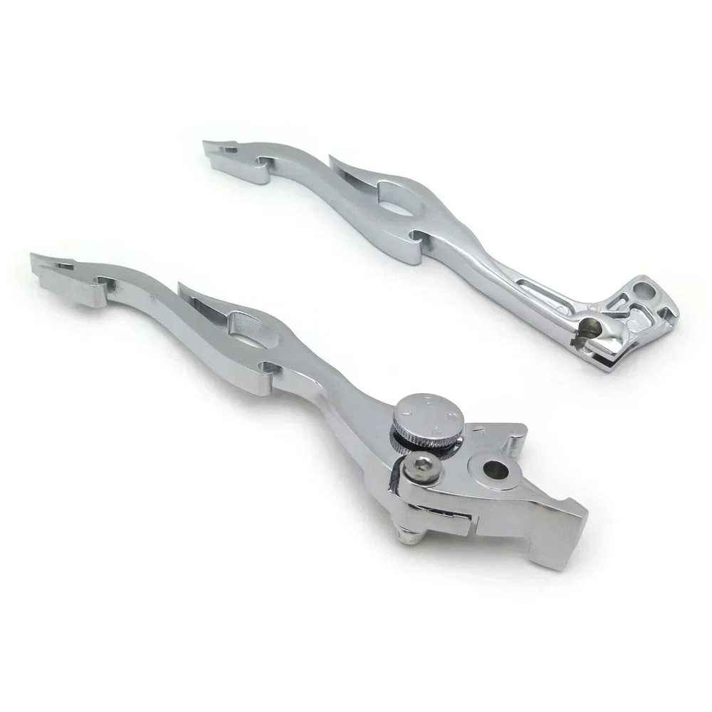 Brake Clutch Flame Lever for 989-2007 Suzuki Katana 600 750F SV650S Chrome Aftermarket Motorcycle Parts
