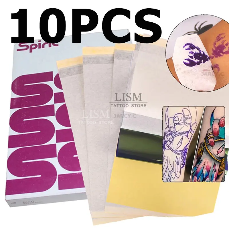 

10pcs Tattoo Transfer Paper A4 Size Tattoo Paper Thermal Stencil Print Tracing Copier Supplies Reusable 4 Layers Tattoo Supply