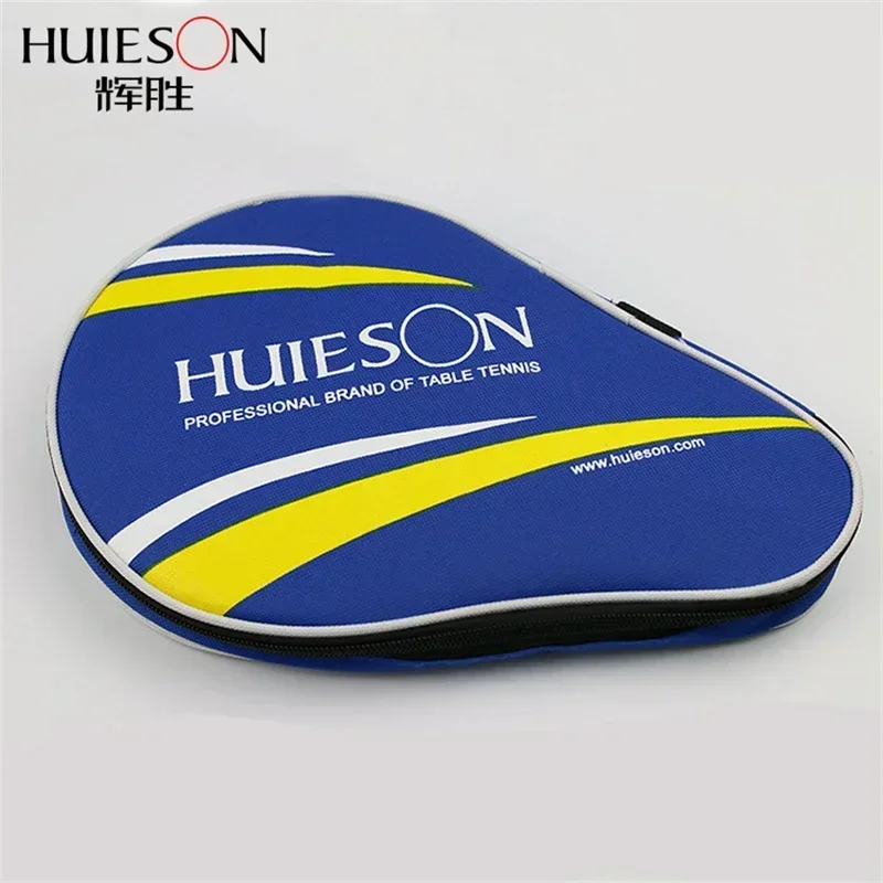 Huieson Double Size Gourd Shape Oxford Cloth Table Tennis Racket Case with Zipper Outer Pouch for 2 Ping Pong Paddle and 3 Balls