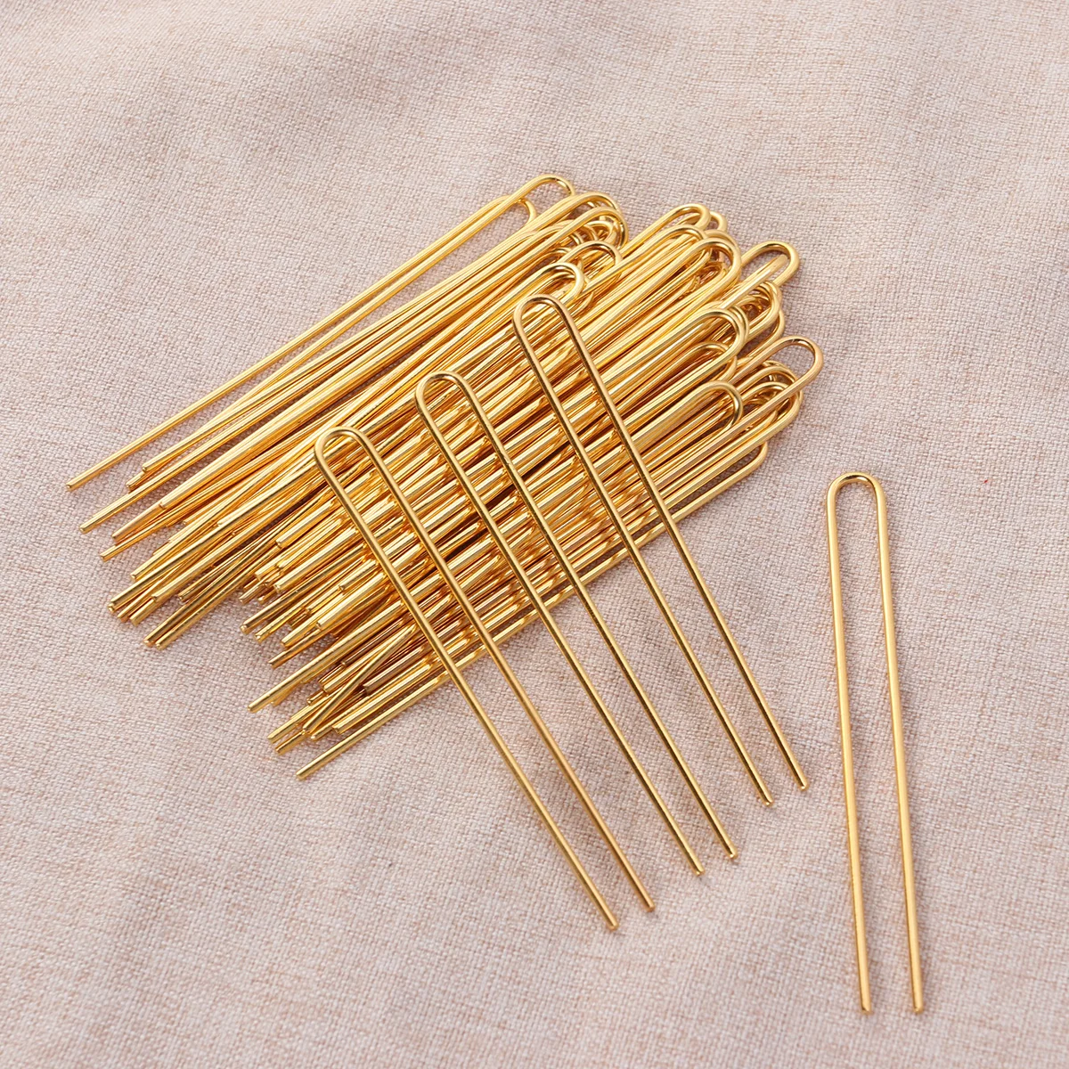 

50 Pcs Hairpin Material Hairpins for Women DIY Clip Clips U Shaped Fork Elegant