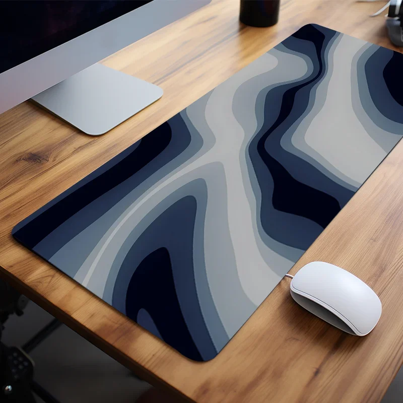 

Abstract Waves Mouse Pad Dynamic Art Desk Mat Desk Accessories for Office Natural Rubber Stitched Edge Perfect Gift for Friend