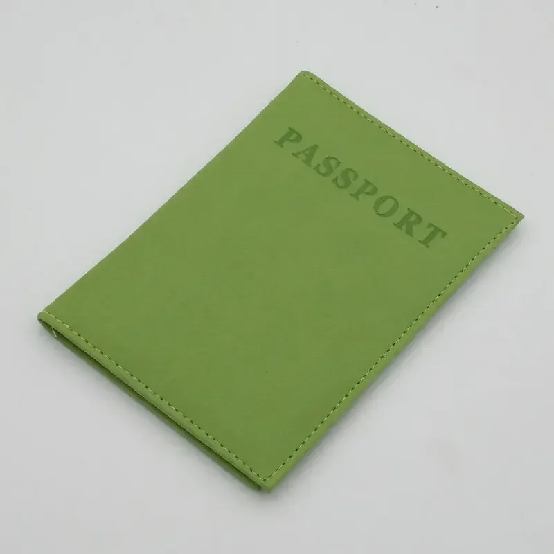 Solid Color PU Leather Passport Covers Document Cover Travel Passport Holder ID Card Passport Holder Travel Accessories