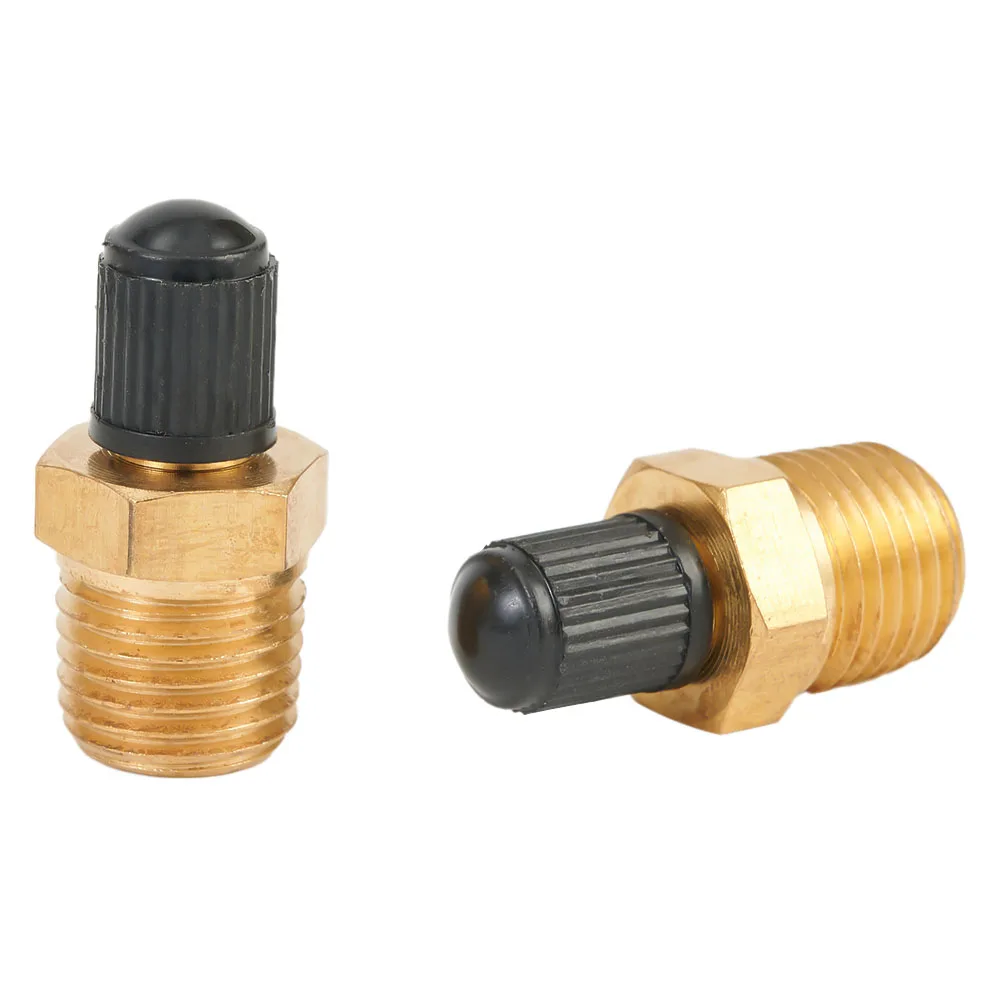 4 Pack 1/4 NPT MPT Solid Brass Air Compressor Tank Fill Valve for Pneumatic Equipment Refill and Service Applications