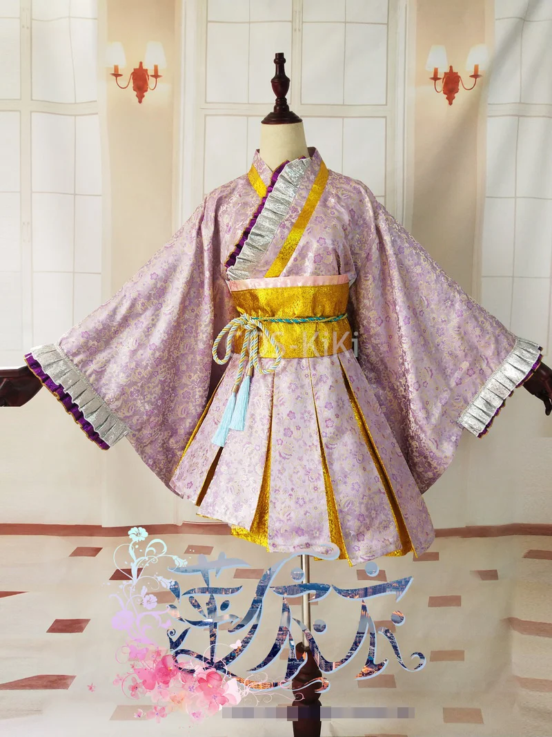 COS-KiKi Anime Lovelive! Concert Version Aqours Maki Rin Hanayo Niko Kimono Uniform Cosplay Costume Party Role Play Outfit