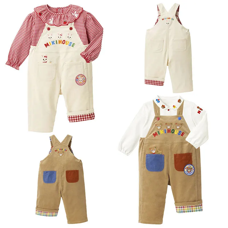 Boys Overalls Girls Pant Cartoon Bear Rabbit Corduroy Pants Autumn Kids Clothes Baby Girl Clothes Korean Children's Overall