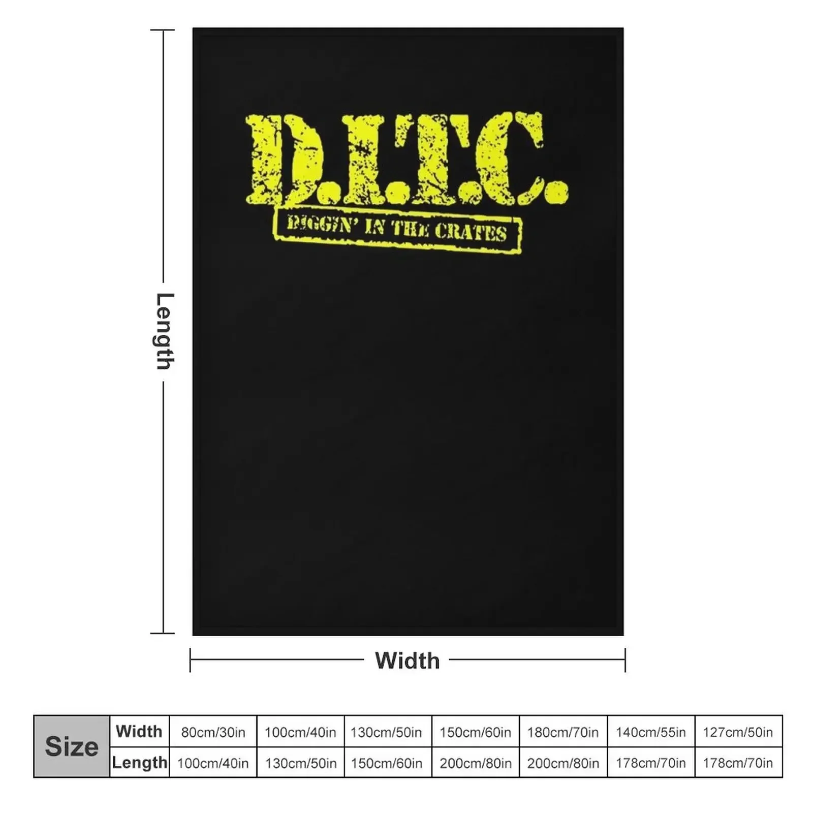 Ditc Crew Replica Rawkus Diggin in The Crates Late 90s Throw Blanket Plush Softest Blankets