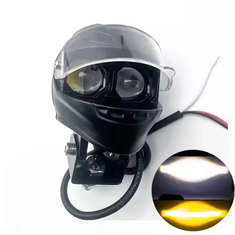 

Dual color high/low beam of light White Amber Spotlight 8-80V DC Waterproof Light